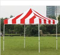 Red and White Striped 10 x 10 tent