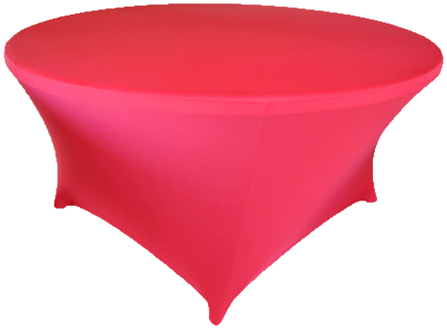 Fuchsia Spandex Tablecloth for 60 Inch Rounds
