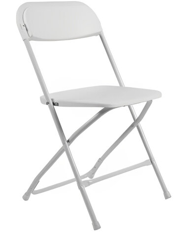 White folding chair