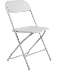 White folding chair