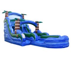 22' Blue Hurricane Water Slide Rental