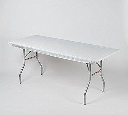 White Rectangle Fitted Table Covers (Pick Up)