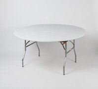 White Round Fitted Table Covers