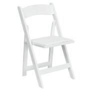 White Padded Resin Chairs