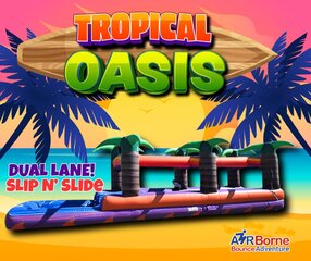 Tropical Oasis Dual Lane Slip and Slide