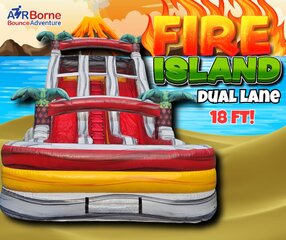18 Foot Dual Lane Fire Island Waterslide