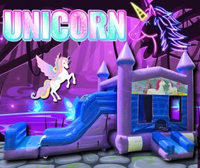 Unicorn Bounce House Wet/Dry