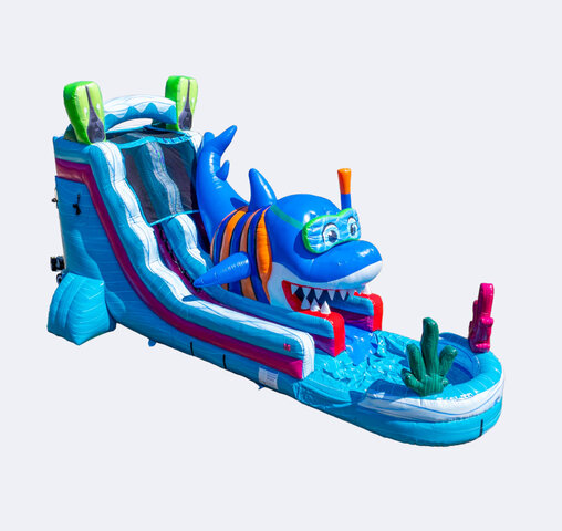 18 ft Shark Water Slide
