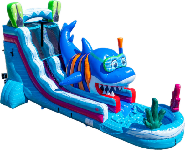 18 ft Shark Water Slide