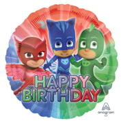 18 Inch Happy Birthday Pj Masks Foil Balloon