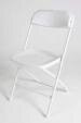 WHITE PLASTIC FOLDING CHAIR