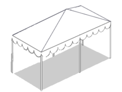 10 X 20 WHITE CANOPY