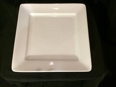 WHITE SQ DINNER PLATE