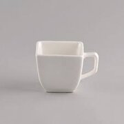 WHITE SQ COFFEE CUP