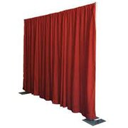 8FT TALL PIPE AND DRAPE RED POLY