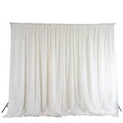 8FT TALL PIPE AND DRAPE IVORY CHIFFON