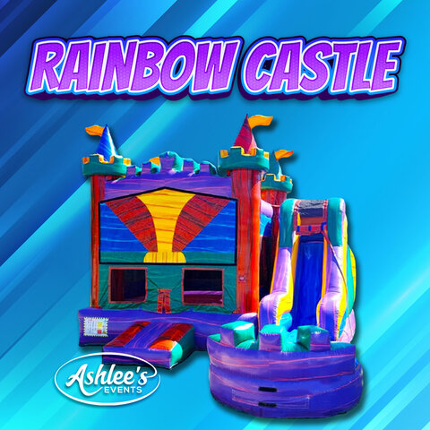 Rainbow Bouncy Castle Combo 