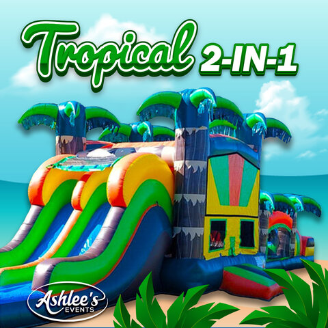 Tropical 2 in 1 Obstacle Course Combo