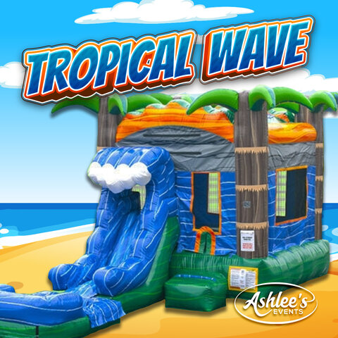 Tropical Wave Bouncy Castle 