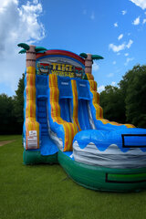 18' Tiki Double Lane Water Slide
