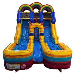 16’ FT Dual Lane Rainbow Waterslide
