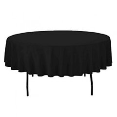 5ft Round Linen Black (Lap Length)