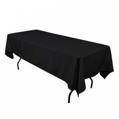 6ft Rectangular Black Linen (Lap Length)