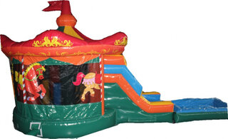 Carousel Combo with Waterslide and Pool