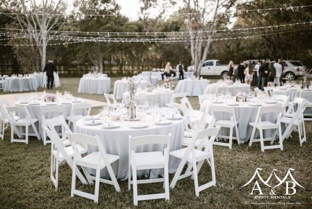 White Resin Chair Rental | A&B Party Rentals