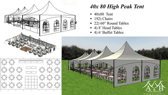 40x80 tent for wedding