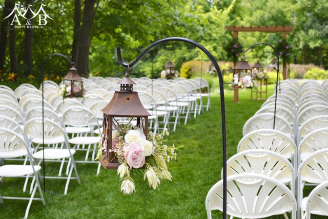 Fan Back White Chair Rental | A&B Party Rentals