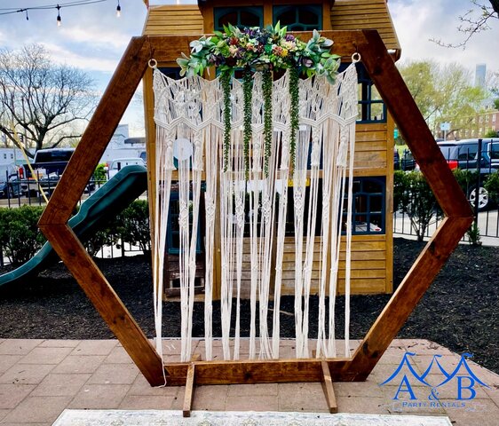 Hexagon Wedding Arch Rental