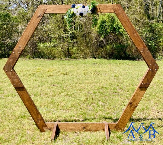 Hexagon Wedding Arch Rental