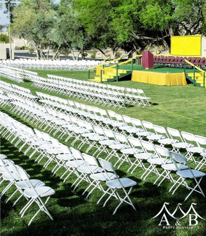 White Plastic Folding Chair Rentals | A&B Party Rentals