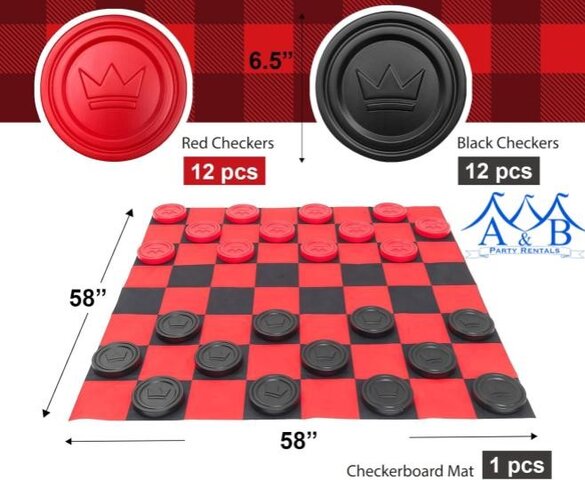 Giant Checkers Rental | A&B Party Rentals