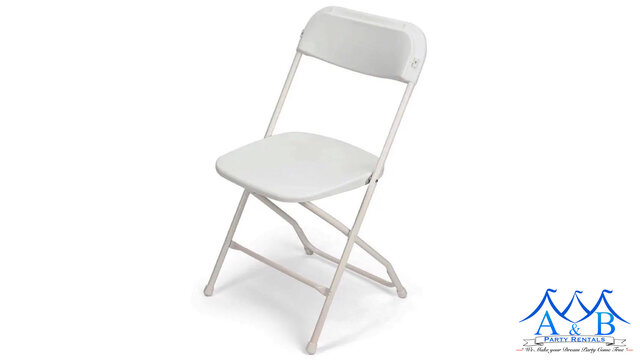 White Plastic Folding chair rentals 