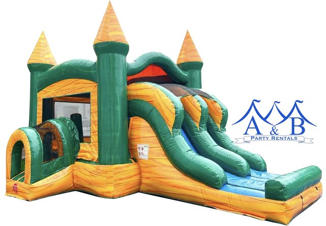 Double Lane Lava Castle Bounce House Rental