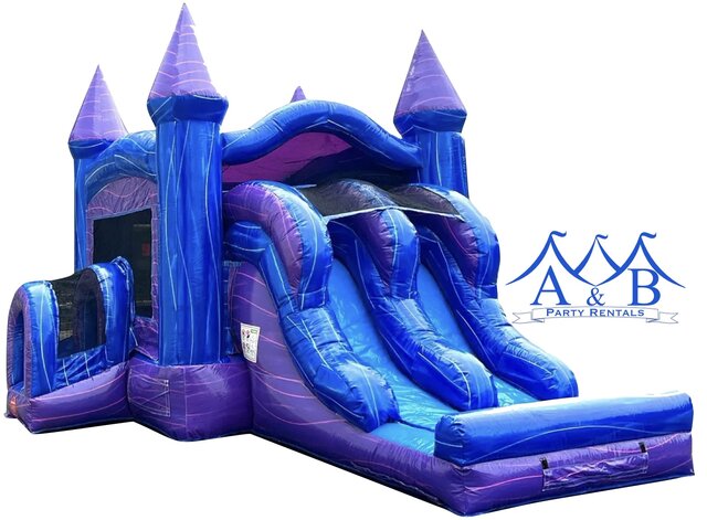 Double Lane Galaxy Castle Bounce House Rental