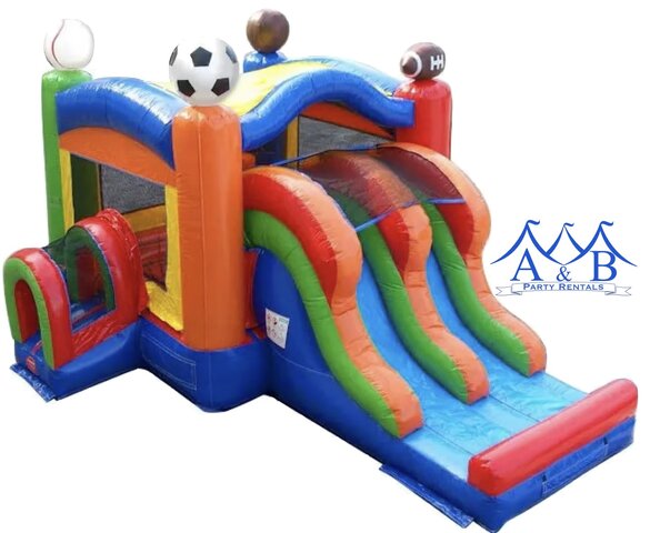 Double Play Sports Bounce House Combo Rental