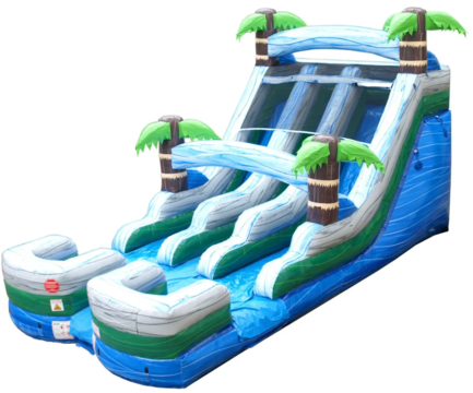 double lane water slide rental 15 ft Tropical