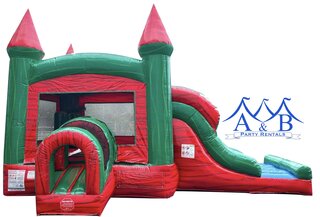 Double Lane Watermelon Combo Bounce House Rental