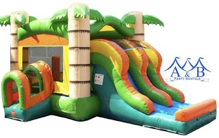Double Lane Jungle Safari Bounce House Rental