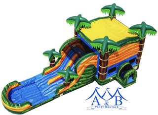 Cali Palms Bounce House with Slide and Pool