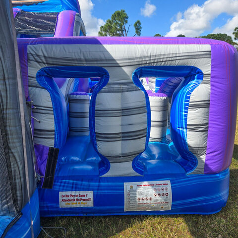 purple obstacle course AB Event Rentals