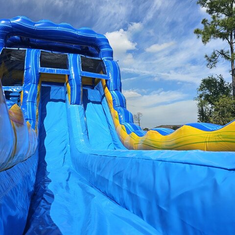 blue water slide 