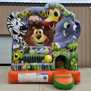 animal theme bounce house 