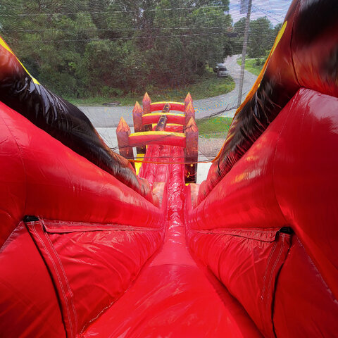 large red water slide 