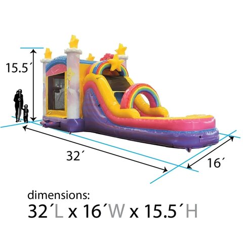 unicorn water slide bounce house rental