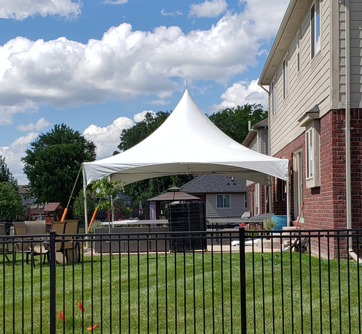 20 x 20 Frame Tent Pkg#1 White Chairs