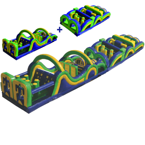 65' Wacky Obstacle Course Interactive Inflatable